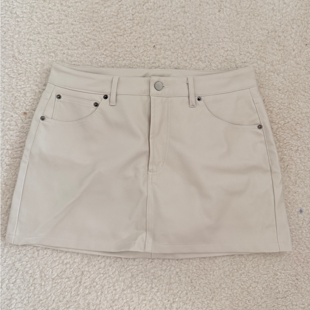 Leather Jean skirt